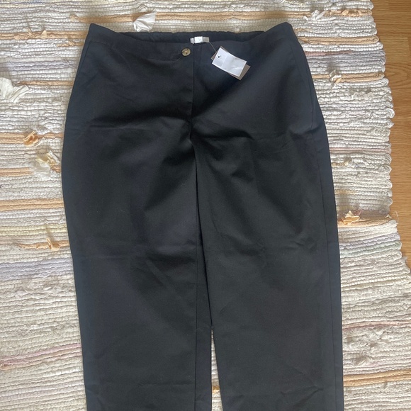NWT J. Jill Black Stretch Waist Straight Leg Trousers / Pants Size 16 - Picture 3 of 6